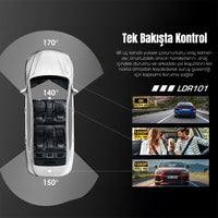 Lenyes LDR101 | 4K WiFi Destekli GPS’li Ön ve Arka Araç Kamerası