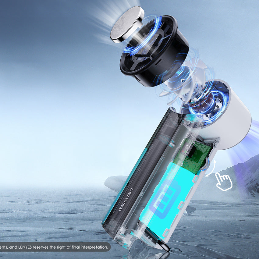 Lenyes LHF16 | 8000 RPM 3600mAh Buz Kompresli LED El Fanı