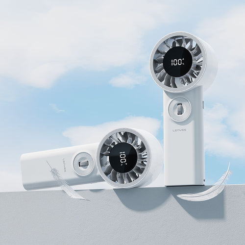 Lenyes LHF18 Dijital LED Göstergeli Yüksek Hızlı Portatif Soğutucu El Fanı 10000 RPM