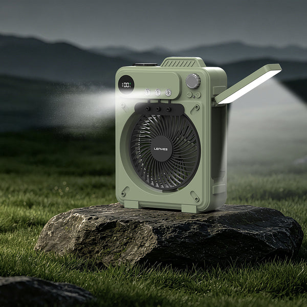 Lenyes LHF25 Dijital LED Göstergeli Su Hazneli Gece Lambalı Outdoor Soğutucu Fan