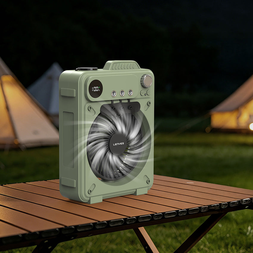 Lenyes LHF25 Dijital LED Göstergeli Su Hazneli Gece Lambalı Outdoor Soğutucu Fan