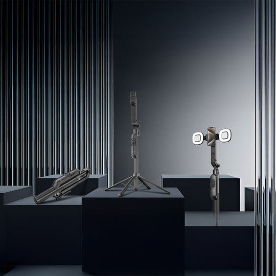 Lenyes LPH119 | Yapay Zeka Destekli Dolgu Işıklı 360° Dönebilen Selfie Çubuğu ve Tripod