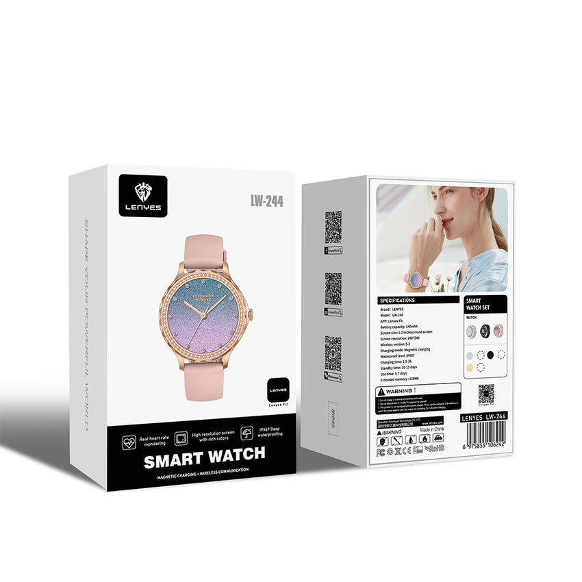 Lenyes LW-244 IOS & Android Uyumlu Akıllı Saat | 1.2” Ekran | IP68 Suya Dayanıklı