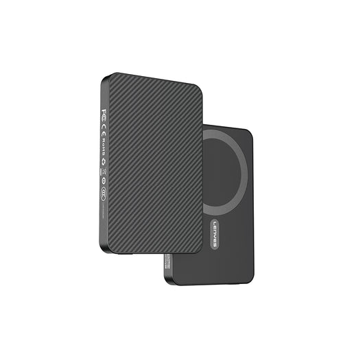 Lenyes P32 | M-safe Şarj Özellikli Aramid Fiber 15W Kablosuz Powerbank 5000mAh