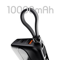 Lenyes P562L Dijital LED Göstergeli Dahili Type-C ve Lightning Kablolu Powerbank 22.5W 10000mAh