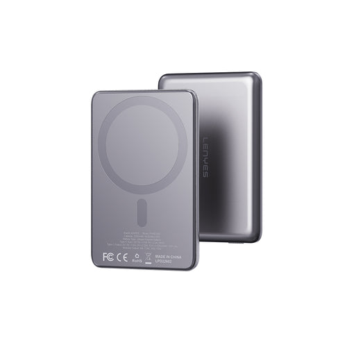 Lenyes PW0015D | Ultra İnce Manyetik Kablosuz Powerbank 15W 5000mAh LED Göstergeli