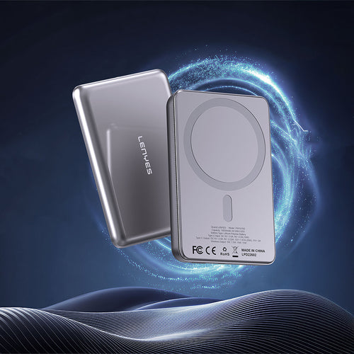 Lenyes PW0015D | Ultra İnce Manyetik Kablosuz Powerbank 15W 5000mAh LED Göstergeli