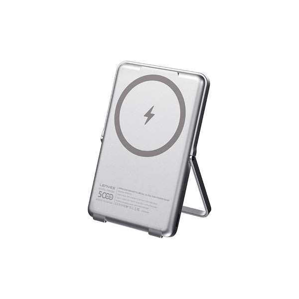 Lenyes PW038D | 20W Ultra İnce Standlı Wireless Powerbank 15W 5000mAh