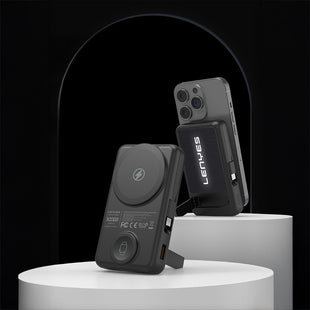 Lenyes PW1003D Akıllı Saat ve Telefon Şarj Özellikli Standlı Wireless Powerbank 22.5W 10000mAh
