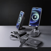 Lenyes PW1003D Akıllı Saat ve Telefon Şarj Özellikli Standlı Wireless Powerbank 22.5W 10000mAh