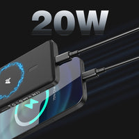 Lenyes PW1008D | Çeviri Özellikli PD 20W LED Ekranlı 15W Wireless Powerbank 10000mAh