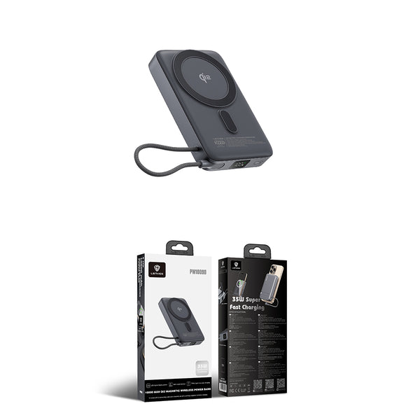 Lenyes PW1009D | 35W Hızlı Şarj Destekli Katlanabilir Standlı 10000mAh Wireless Powerbank