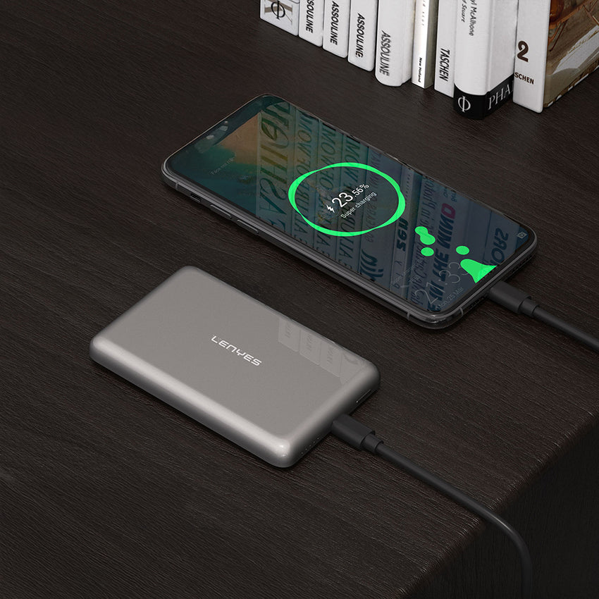 Lenyes PW1015D | Ultra İnce Manyetik Kablosuz Powerbank 15W 10000mAh LED Göstergeli