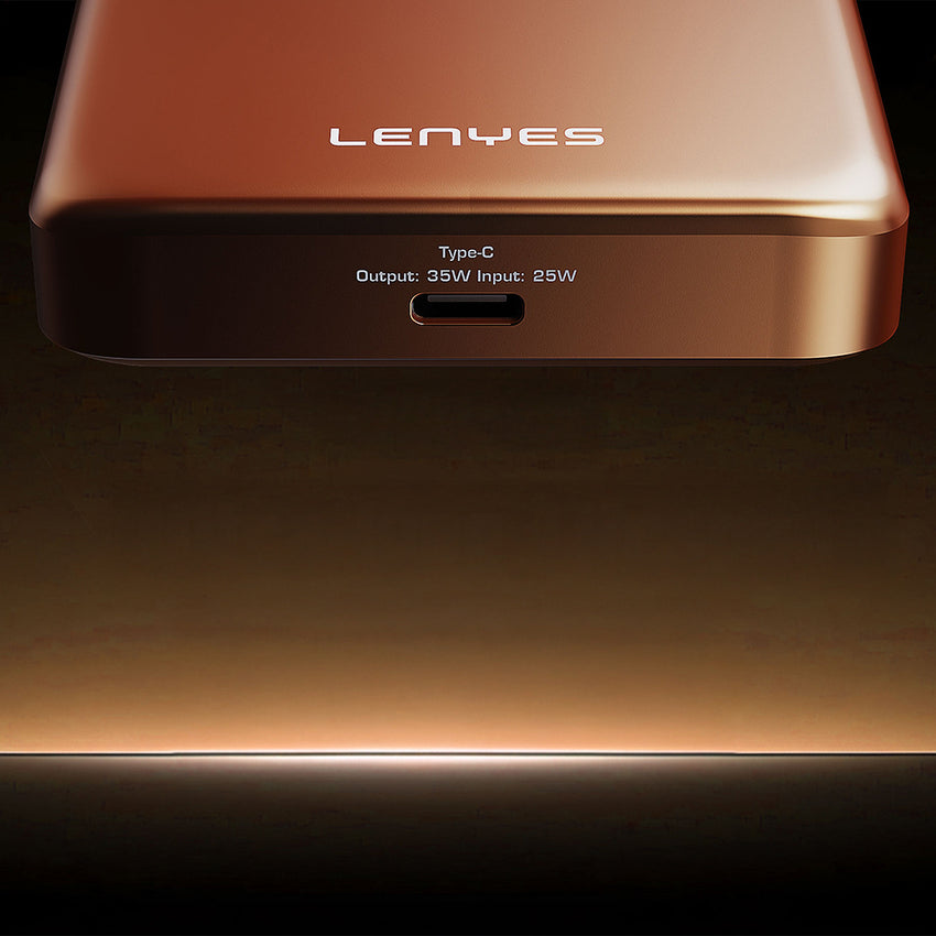 Lenyes PW1018D Qi2 Teknolojili Katı Hal Pilli Wireless Powerbank 35W 10000mAh