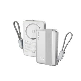 Lenyes PW1019D Qi2 Teknolojili Dahili Type-C Kablolu Wireless Powerbank 45W 10000mAh