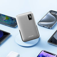 Lenyes PW134D | 20W Ultra İnce Standlı Wireless Powerbank LED Ekranlı 10000mAh
