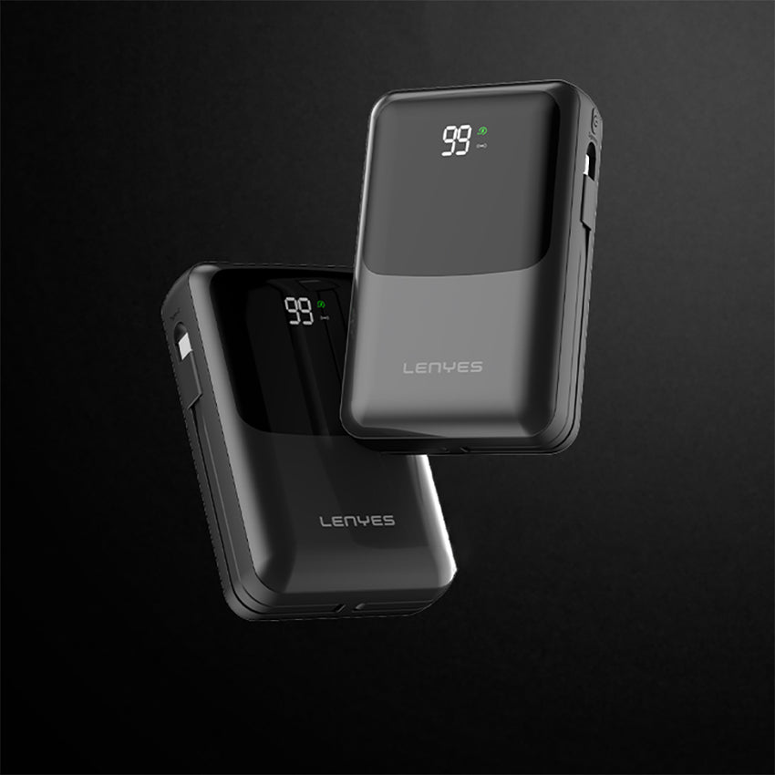 Lenyes PW223D | 22.5W Kablosuz Şarjlı LED Ekranlı Type-C & Lightning Powerbank 20000mAh