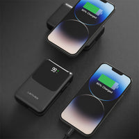 Lenyes PW223D | 22.5W Kablosuz Şarjlı LED Ekranlı Type-C & Lightning Powerbank 20000mAh