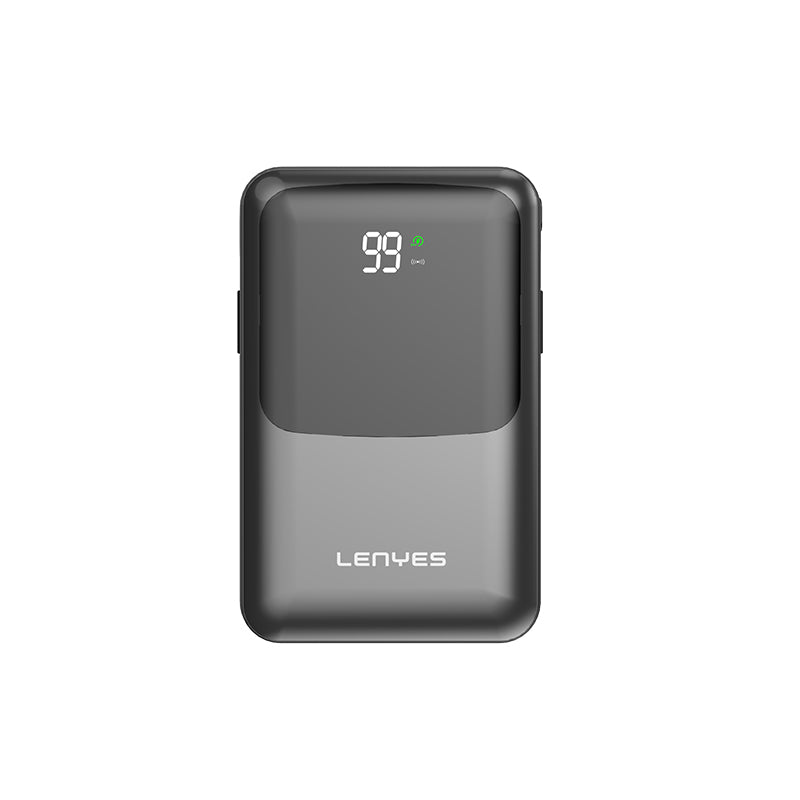 Lenyes PW223D | 22.5W Kablosuz Şarjlı LED Ekranlı Type-C & Lightning Powerbank 20000mAh