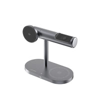 Lenyes PW319 Qi2 15W Ambiyans Işıklı 3in1 Kablosuz Şarj Standı | Telefon, Saat, Kulaklık Uyumlu