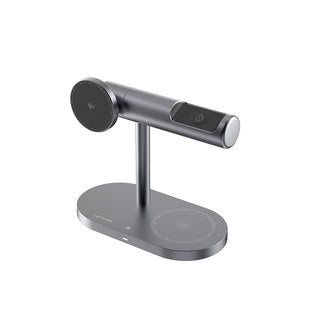 Lenyes PW319 Qi2 15W Ambiyans Işıklı 3in1 Kablosuz Şarj Standı | Telefon, Saat, Kulaklık Uyumlu