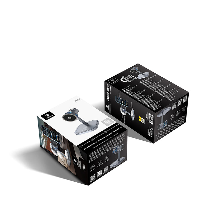Lenyes PW323 Qi2 Teknolojili Ambiyans Işıklı 3in1 Telefon Saat Kulaklık Kablosuz Şarj Standı 25W
