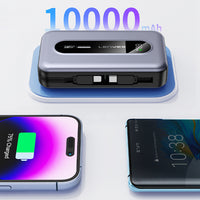 Lenyes PX1002D | 35W Hızlı Şarj Destekli Entegre 2 Kablolu Dijital LED Ekranlı Powerbank 10000mAh