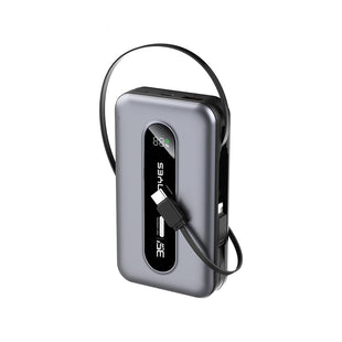 Lenyes PX1002D | 35W Hızlı Şarj Destekli Entegre 2 Kablolu Dijital LED Ekranlı Powerbank 10000mAh