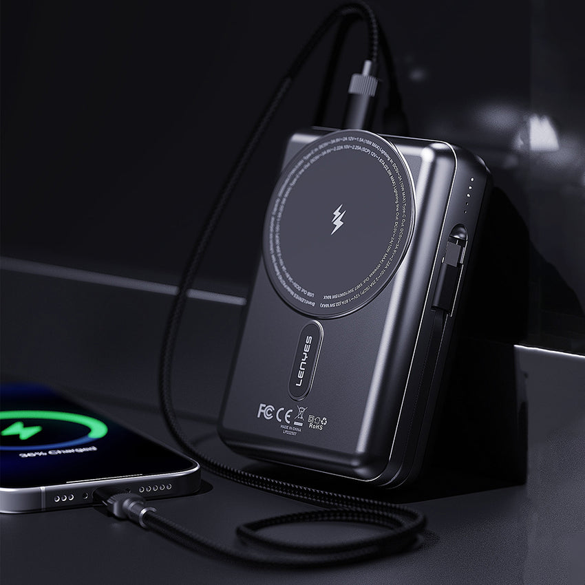 Lenyes PX274D | PD 22.5W | Standlı M-Safe Wireless Powerbank 15W 20000mAh