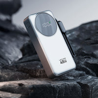 Lenyes PX279D Dijital LED Ekranlı Type-C ve Lightning Kablolu Powerbank 45W 20000mAh