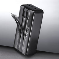 Lenyes PX380D Dijital LED Ekranlı Type-C ve Lightning Kablolu Powerbank 22.5W 30000mAh
