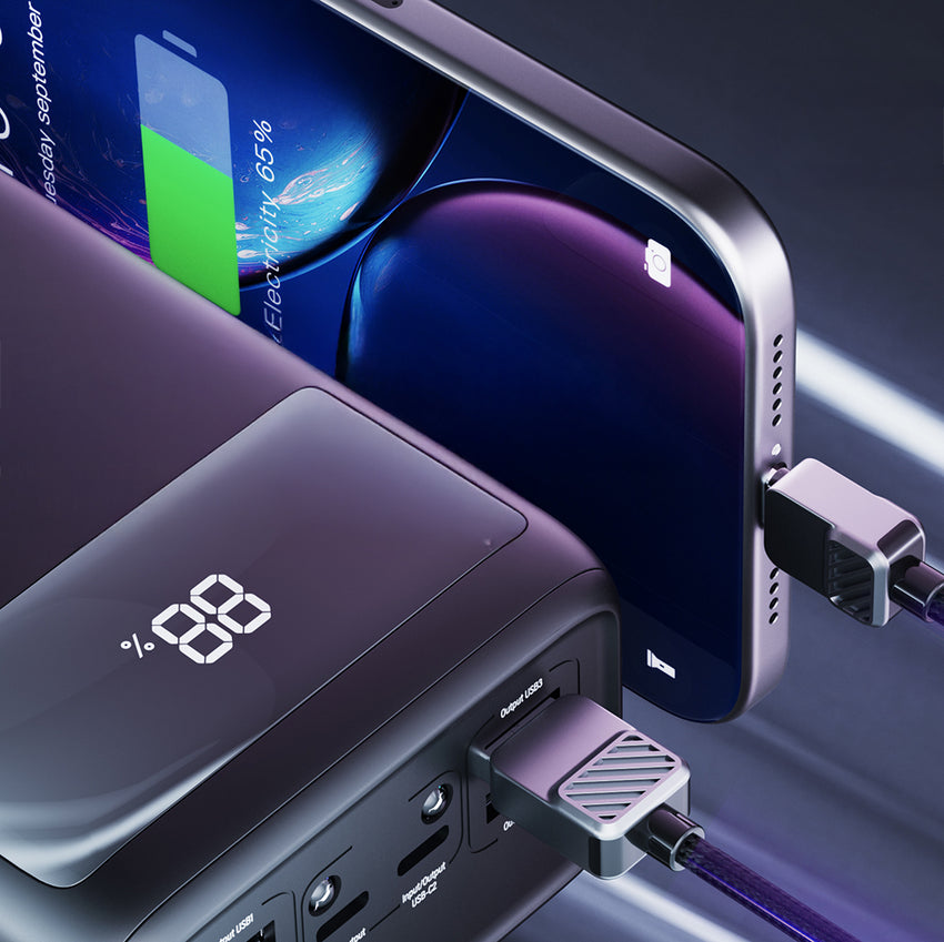 Lenyes PX591D Pro 65W Hızlı Şarj Özellikli Dijital LED Taşınabilir Powerbank 50000mAh