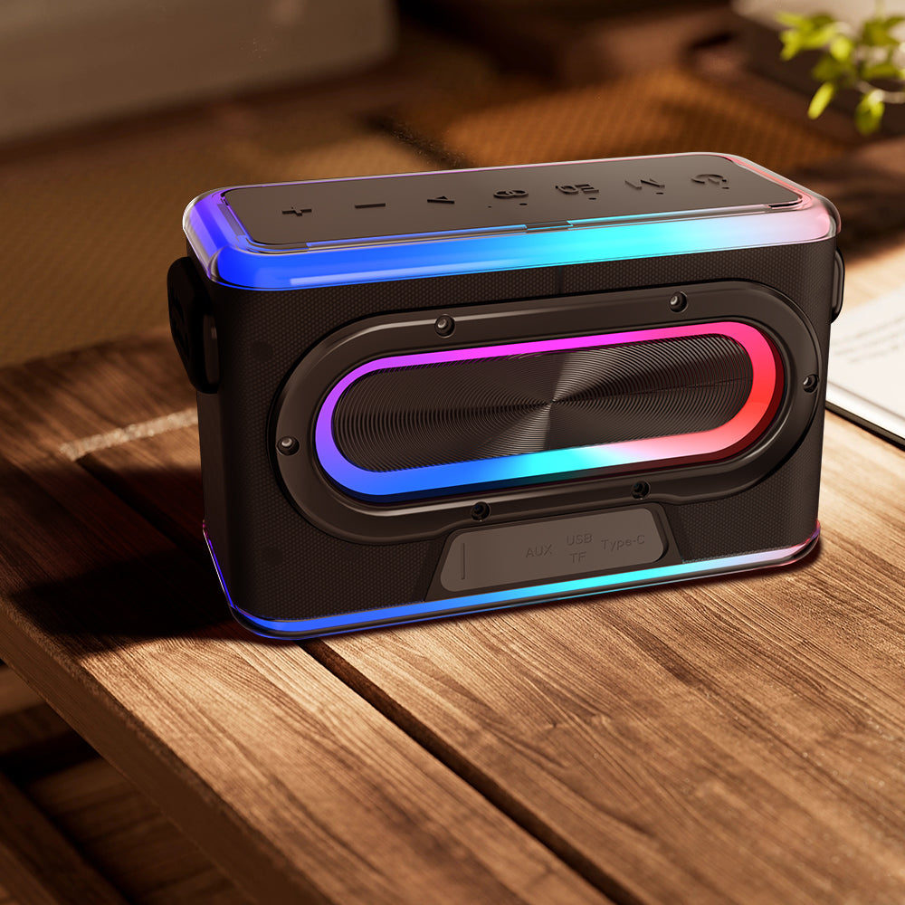 Lenyes S834 RGB Hoparlör | Taşınabilir Bluetooth & Karaoke Mikrofon