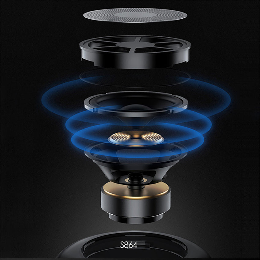 Lenyes S864 RGB Işıklı Bluetooth Speaker | 15W Güç & 6 Saat Müzik