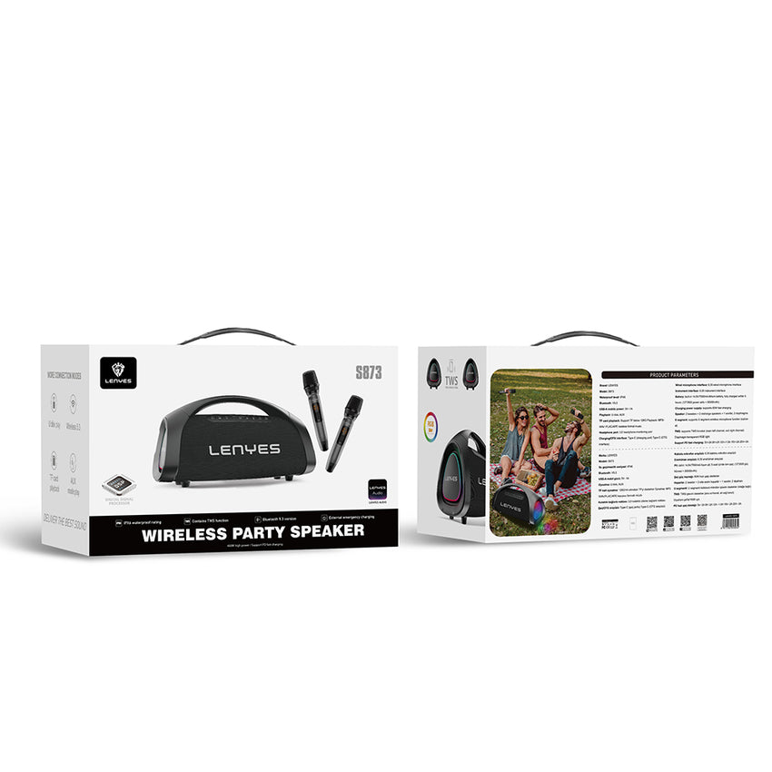 Lenyes S873 RGB Işıklı Bluetooth Speaker | 400W Güç & 30000mAh Pil