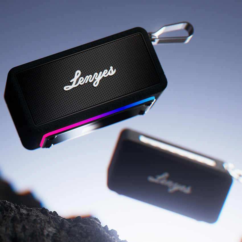 Lenyes S875 Elegance Serisi RGB Işıklı Taşınabilir Su Geçirmez TWS Bluetooth Hoparlör v5.3 – 40W