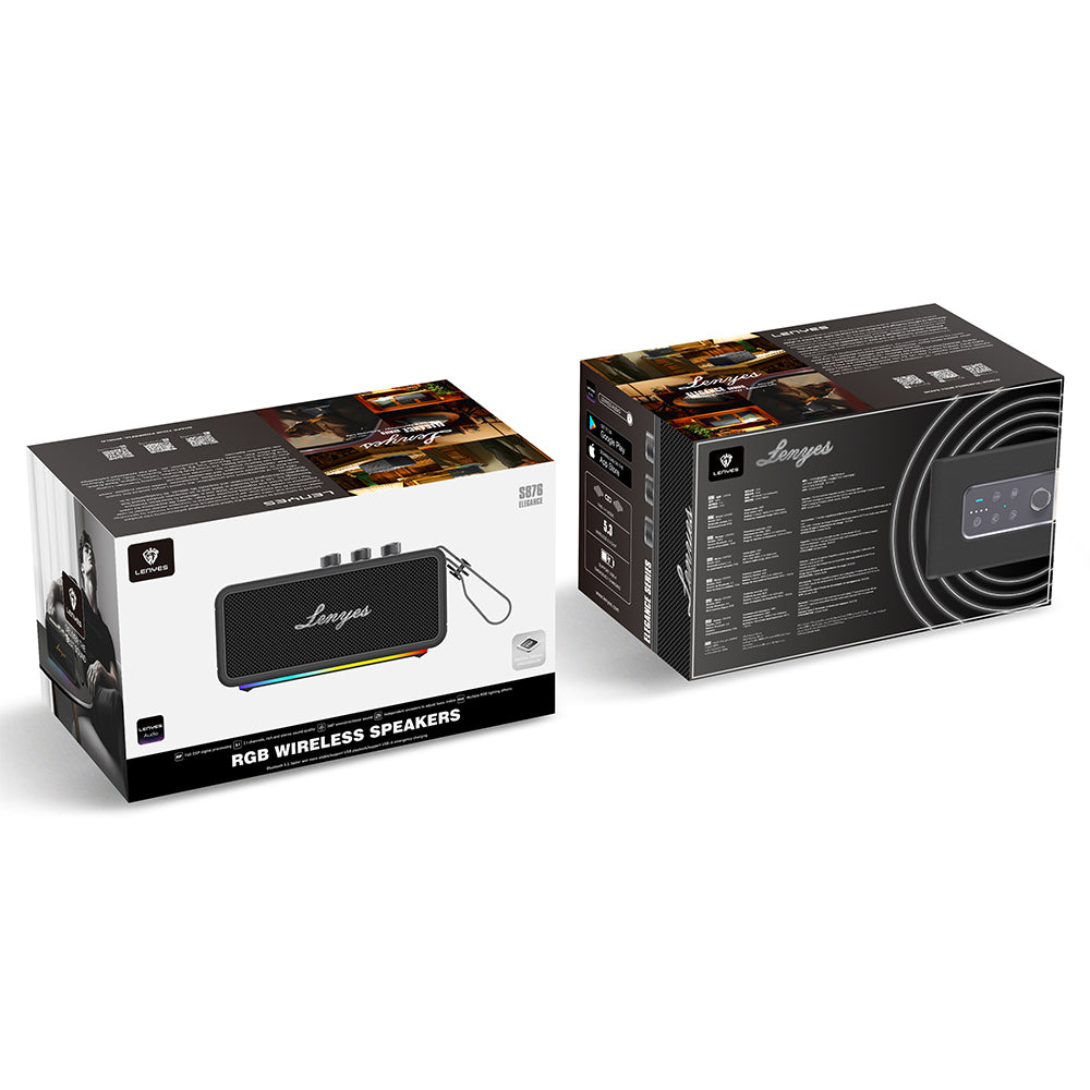 Lenyes S876 | 45W RGB Işıklı Su Geçirmez TWS Bluetooth Hoparlör