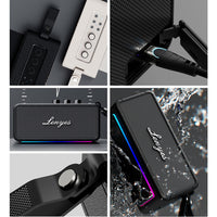 Lenyes S876 | Supreme Serisi RGB Işıklı Su Geçirmez TWS Bluetooth Hoparlör 45W