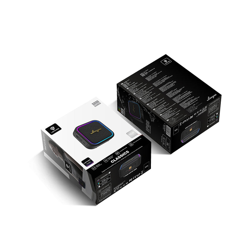 Lenyes S890 RGB Işıklı | Su Geçirmez Mini OTG-TWS Bluetooth Hoparlör v5.3