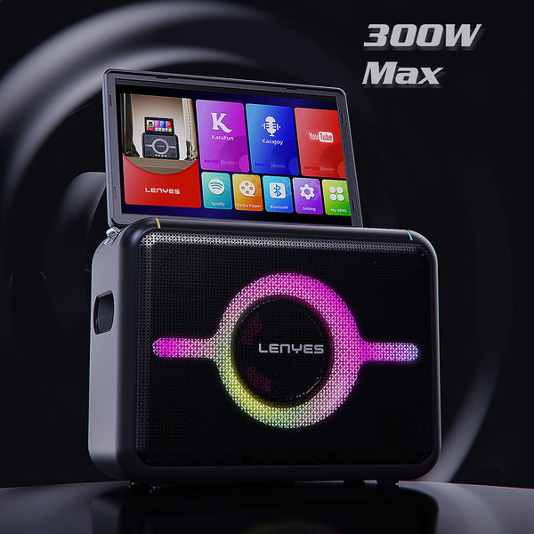 Lenyes S892 | RGB Işıklı Mikrofonlu Dokunmatik Ekranlı TWS Bluetooth Speaker 300W
