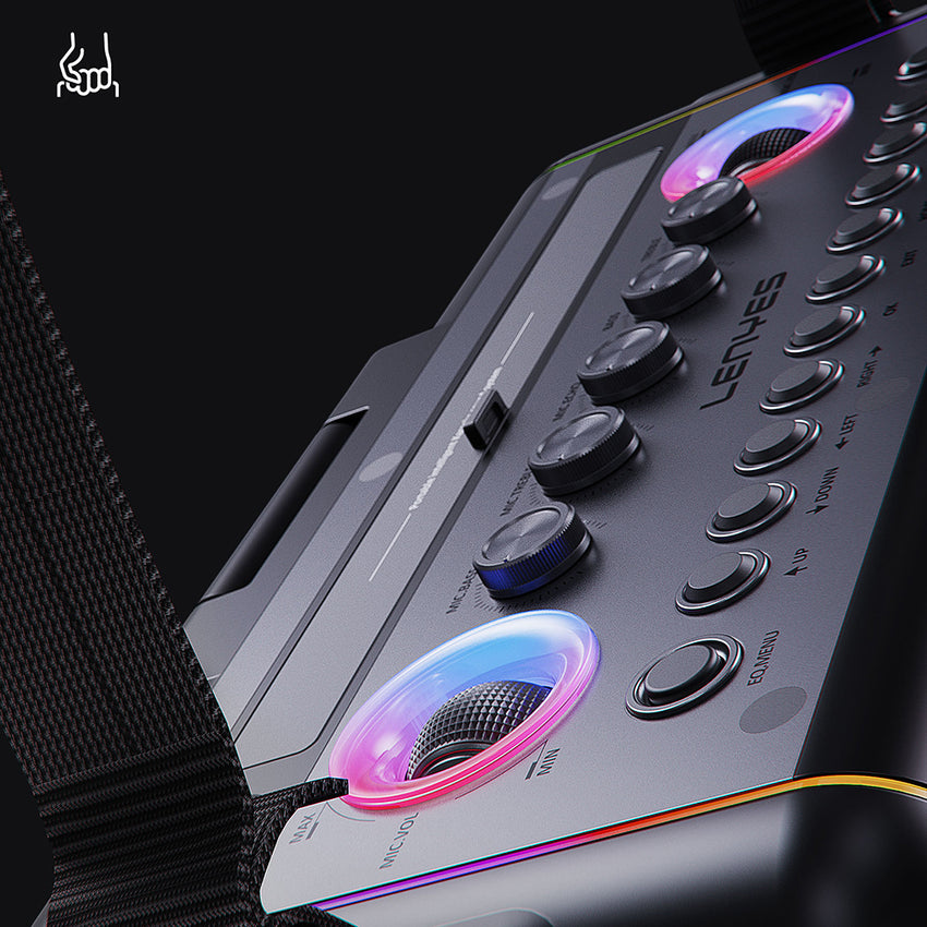 Lenyes S892 | RGB Işıklı Mikrofonlu Dokunmatik Ekranlı TWS Bluetooth Speaker 300W