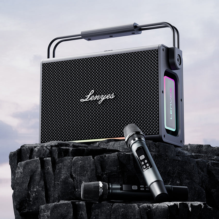 Lenyes Titan 2 Serisi RGB Işıklı Çift Mikrofonlu TWS Bluetooth Speaker Hoparlör 200W