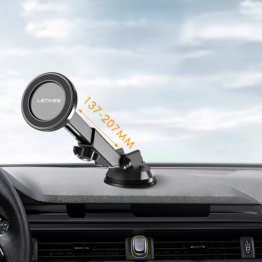 Lenyes CR184 Teleskopik Vantuzlu Araç Telefon Tutucu | 360° & N52 Mıknatıs