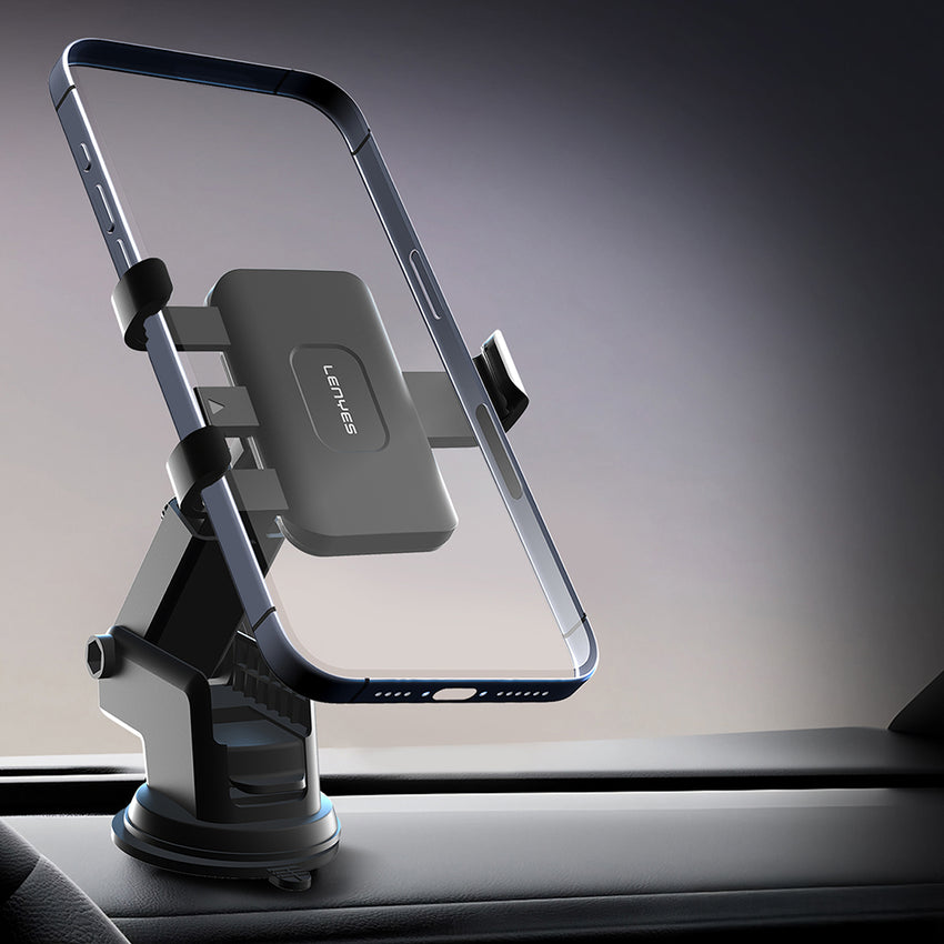 Lenyes CR195 | 360° Dönebilen Teleskopik Vantuzlu Araç Telefon Tutucu