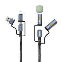 Lenyes LC112 Çoklu Şarj Kablolu Fener ve Çakmaklık Özellikli 6in1 Kablo 240W 1M