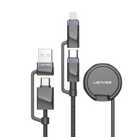 Lenyes LC541 | 4in1 60W Akıllı Saat Uyumlu Şarj Kablosu | USB-A & Type-C Girişli