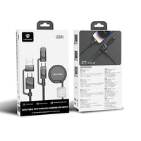 Lenyes LC541 | 4in1 60W Akıllı Saat Uyumlu Şarj Kablosu | USB-A & Type-C Girişli