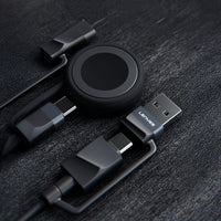 Lenyes LC541 | 4in1 60W Akıllı Saat Uyumlu Şarj Kablosu | USB-A & Type-C Girişli