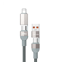 Lenyes LC543 | 4in1 240W Hızlı Şarj USB-A & Type-C Kablo | Dijital Göstergeli