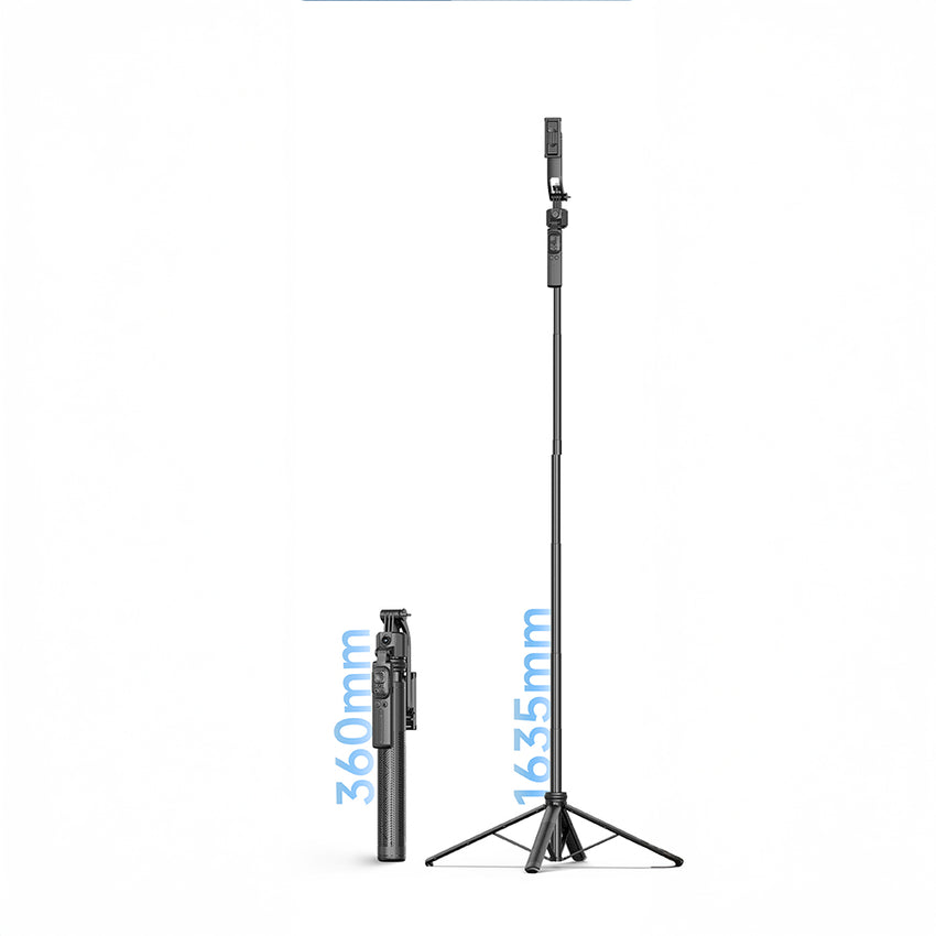 Lenyes LPH107 | 360° Takipli Tripod & Dolgu Işıklı Selfie Çubuğu + Kumanda